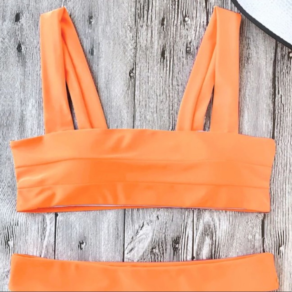 Bright Orange Bikini Top